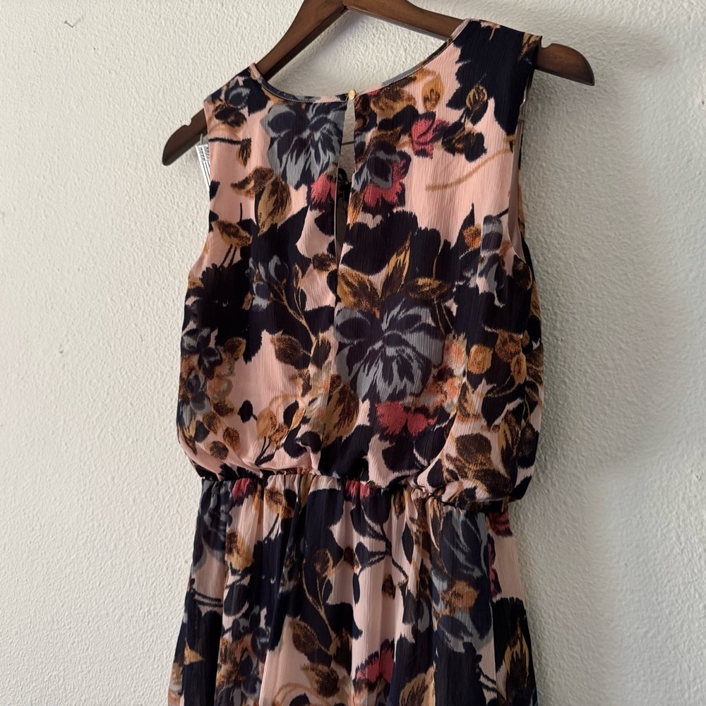 Maurices Vibrant Floral Tie Front Sundress Small Ruffled Boho Playful Breezy - Picture 5 of 16